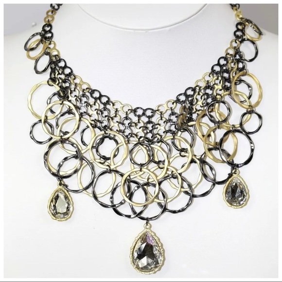 🎁 Handmade Art Deco Hoop Necklace - Picture 3 of 7